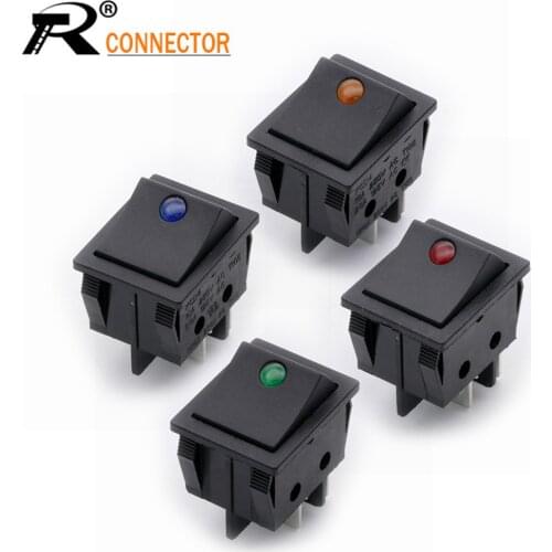 Rocker switch KCD4 4pin with cats eye rocker switch button switch water pump switch treadmill 30A/250V