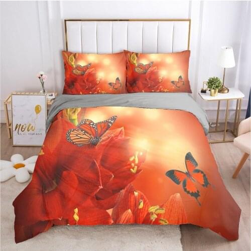 3D Flower Design Bedding Set Duvet Cover Set Quilt Covers Sets Comforter Case King Queen Double Single Size Linens Bed