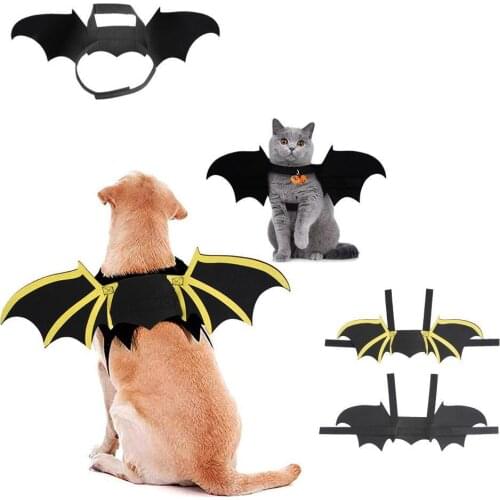 Creativity 6 Shapes Pet Dog Cat Bat Printed Wing Prop Halloween Bat Fancy Dress Costume Outfit Cat Costumes Photo Props