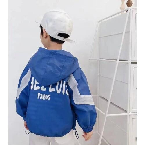 Spring Summer Boys Coats Long Sleeve Hooded Girl Jackets Zipper Hooded Boys Clothes 8 Years Boys Clothes