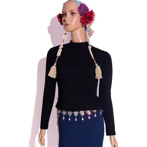The Little Turtle Neck Belly Dance Modair Cotton Long Sleeve Professional Women Practice Clothing AY70