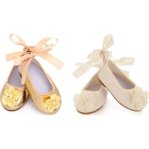 Fashion New Pattern Popular Flower Lace Strap Shoes Fit 18 Inch American&43cm Baby New Born Doll Clothes Accessories,Girls Toys