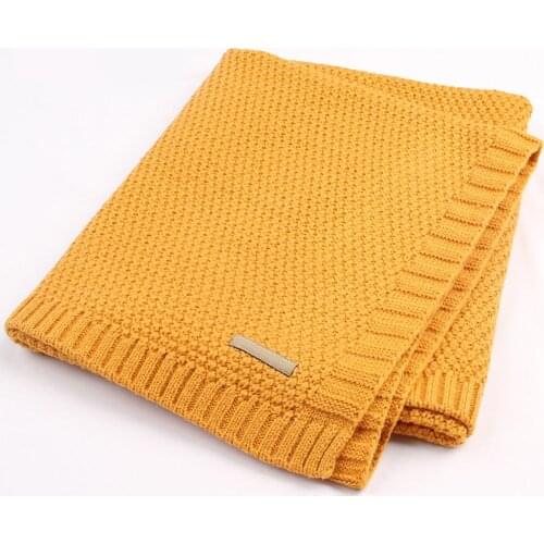 Soft Newborn Baby Blanket Infant Cotton Knitted Crochet Blankets Swaddle Crib Bedding for Boys Girls Kids Blanket Swaddle Wrap