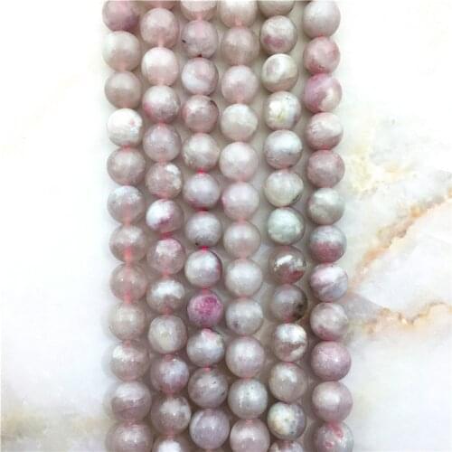 Natural Round Rose Pink Sakura Beads Stone Top Quality 4 6 8 10mm Smooth Raw Cherry Blossom Quartz Stone Bead For Jewelry Making
