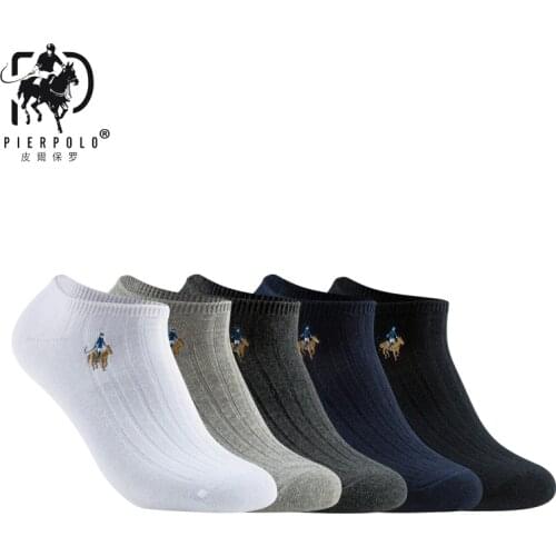 PIER POLO Socks New Brand Fashion Brand Socks Cotton Meia Casual Mens Socks Business Embroidery Summer Happy Socks No Box