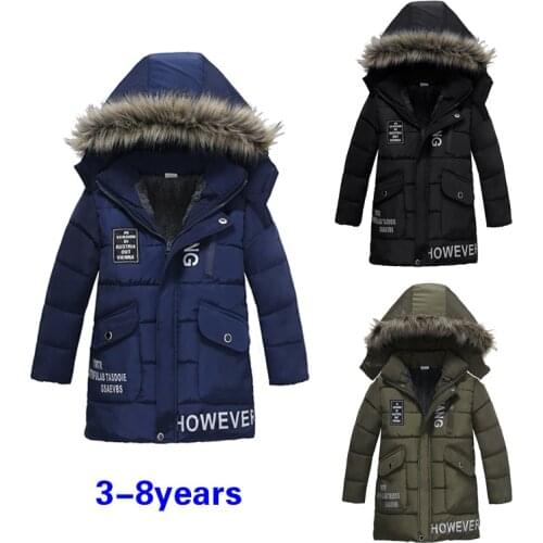 New Boys Jackets Parka Baby Outerwear childen winter jackets for Boys down Jackets Coats warm Kids baby thick cotton down
