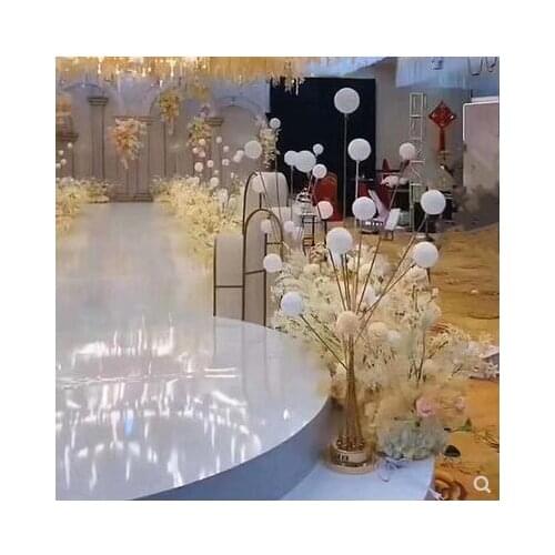 New wedding road lead happiness fruit tree luminous props stage background layout S-shaped road guide window display decorations