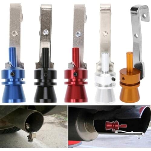 Universal Car Turbo Sound Whistle Muffler Exhaust Pipe Blow off Vale BOV Simulator Whistler Muffler Pipe Size M 5 Colors New