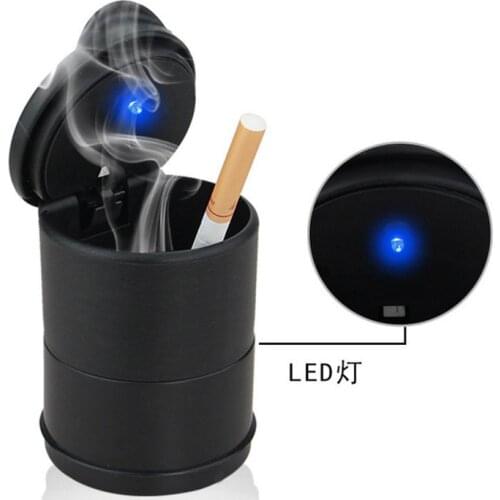 1PC Car Ashtray Cigarette Smoke Holder Portable Storage Trash Black Bin Dust Garbage For Car Interior Accessories Auto Ashtray