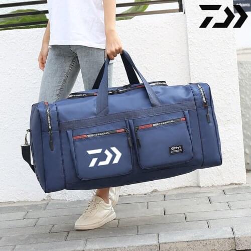 Daiwa Outdoor Hiking Bag Saltwater Resistant Fishing Bags - Fishing Tackle Storage Bags Portable Large-Capacity Luggage Bag