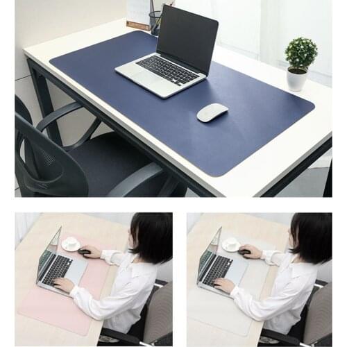 Portable Home Office Game MousePad Resting Surface Protective Dining Desk Writing Mat Easy Clean PU Leather Desk Mat Laptop Pad