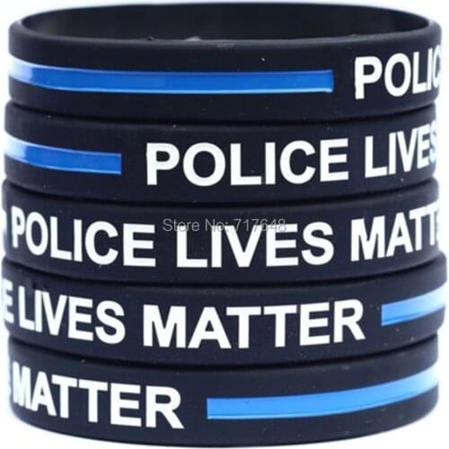 1pc Police lives matter wristband silicone bracelets free shipping