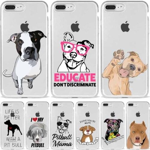 Pit Bull Lovely Dog Pet Pitbull silicone Suave TPU Case Capa Do Telefone para o iphone 11 PRO 12 Mini MAX XR XSMAX 6 7 8 Plus 5