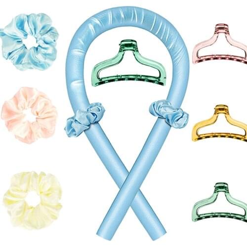 Sleeping Hair Rollers Flexible Curling Rods Magic Wave Hair Curler No Heat Spiral Pear Flower Curling Iron Modeling Accessories