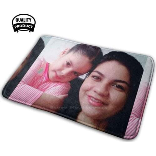 MotherS Love 3D Household Goods Mat Rug Carpet Cushion Baby Girls Pink Stripes Hair Eyes Mother Daughter Lips Nose Arm