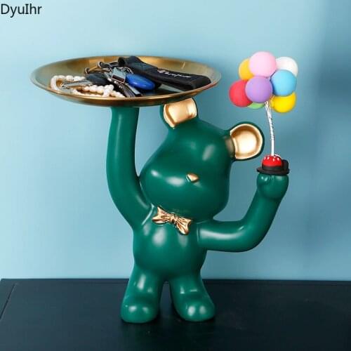 Creative Animal Sculpture Storage Tray Resin Crafts Housewarming Gift Home Entrance Living Room Coffee Table Storage Decoration