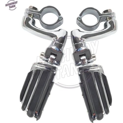 Universal 1 1/4" 32mm Chrome Motorcycle FootPeg Foot Rest Moto Foot Pegs case for Kawasaki Honda Suzuki Yamaha Kawasaki