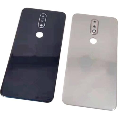 Nokia7.1 Rear Housing For Nokia 7.1 NK Battery Cover Glass Back Door Phone Repair Replace Case + Logo Camera Lens