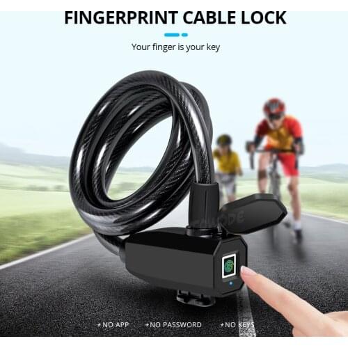 Fingerprint Bicycle Lock Stainless Bicycle Lock Steel Anti Theft Smart Lock USB Waterproof MTB Folding Door Bike Accessories