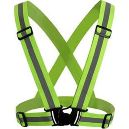 Adjustable Night Running Luminous Vest Outdoor Safety Cycling Neon Light Reflective Vest Safety Sports Vest Cycling Vests Unisex