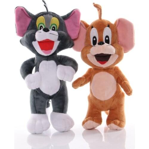 1Pc 25cm Cartoon Tom Cat Plush Toys Kids Kawaii Jerry Mouse Stuffed Dolls Soft Animal Pillow Peluches Toy Gifts For Children