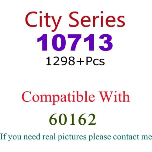 1298Pcs 10713 Building Block Toy City Series 60162 Assembled Building Block Childrens Toy Gifts