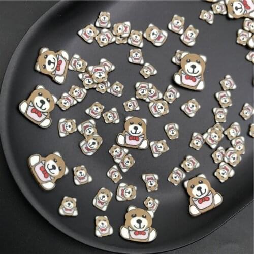 50g Bow Bear Polymer Clay Slices Sprinkles for Kids Diy,Craft/Nail Art/Scrapbook Decoration,Filler Polymer Clay Embellishments