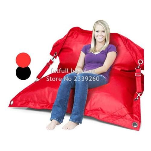 Cover only No Filler - Outdoor bean bag with belts on both sides, waterproof beanbag furniture seat, dirt resistant lounger