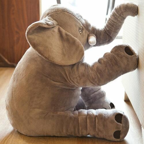 Long Nose Elephant Doll Pillow Soft Baby kid Plush Stuff Toys Lumbar Pillow gift