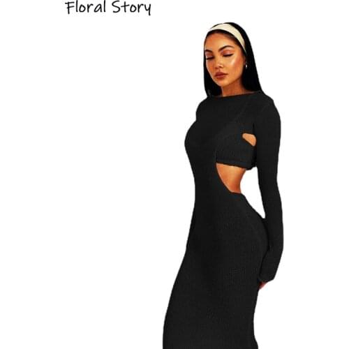 Floral Story Fashionable Knitted Dresses