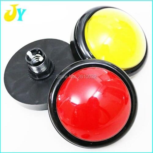 2pcs 100mm Illuminated Arcade Push Button Led 12v Power Button Switch Push Button with Microswitch Music game machine psrts