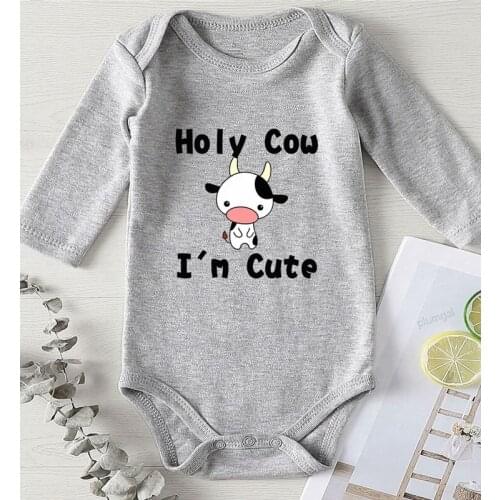 Things for A Girls Cow Print New Born Baby Clothes Toddler Boy Romper Girls Outfits One Piece Jumpsuit Kids Clothing