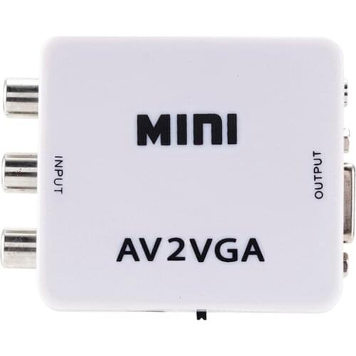 Mini HD AV2VGA Video Converter AV to VGA Video HD TV Converter UY8