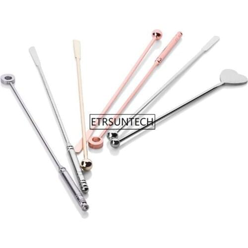 Stainless Steel Picks Stirrers Martini Cocktail Whisk Stirring Rod Cocktail Decoration Bartender Tools 100pcs