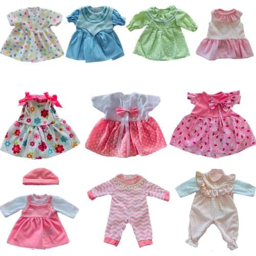 2021 New Girls Doll Dress 10 Pcs Set Outfit Fit For 13 Inch 35 Cm Born Baby Doll Clothes Doll Accessories For Baby Gift Toys