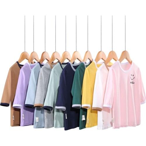 Summer New Children Pajamas Set Cotton Baby Girls Sleepwear Half Sleeve Nightwear Youth Boy Pijama Nightwear Korean Kids Clothes