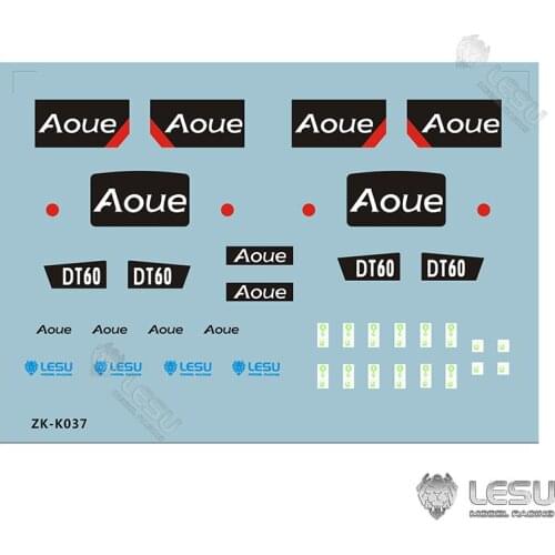 Decal Sticker for 1/14 LESU Hydraulic Aoue-DT60 Crawler RC Bulldozer Model TH19250-SMT5
