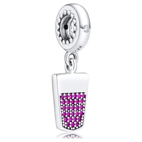 Fits for Pandora Charms Bracelets Ice Cream Beads with Red CZ 100% 925 Sterling-Silver-Jewelry Free Shipping