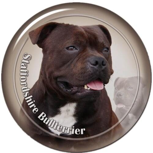 S40468# Various Sizes PVC Decal Stafordschire Bull Terrie Car Sticker Waterproof on Bumper Rear Window Laptop Refrigerator