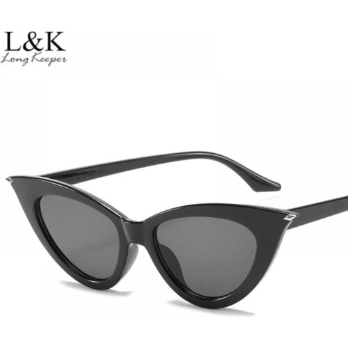 Small Cat Eye Ladies Sunglasses Women Brand Designer Black Triangle Sun Glasses Vintage Sexy Eyewear Shades UV400 oculos de sol