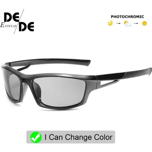 Men Photochromic Sunglasses New Polarized Sunglasses Women UV400 Rimless Anti-glare Sun Glasses