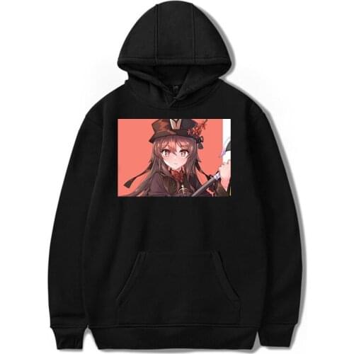Kawaii Genshin Impact Hoodie Aesthetic Loose Hu Tao Printed Clothes Harajuku Clothing Casual Streetwear Fashion Women Sweatshirt