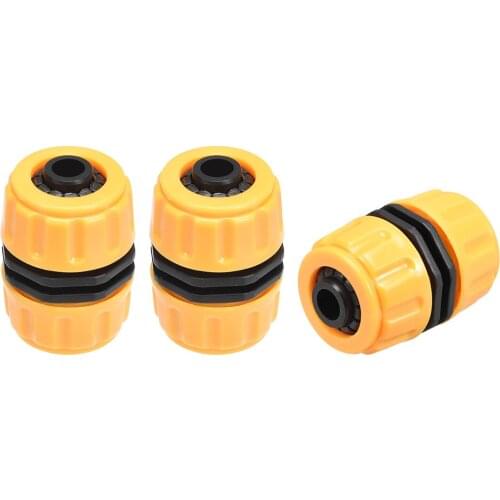 Uxcell Garden Water Hose Connector 1/2 ID Plastic Quick Connect Fittings Joiner Mender Extend Repair Connector Adapter Tool 3pcs