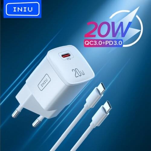 INIU USB Type C Charger PD 20W Fast Charging Portable Charge Adapter For iPhone 12 11 Pro Max Xs Xr X Huawei iPad Xiaomi Samsung