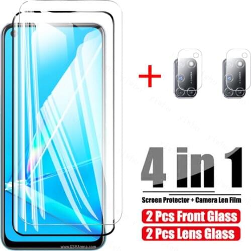 For Oppo A53 Glass Protectve On for Oppo A52 Glass Screen Protector And Camera Len Glas OppoA53 A 53 72 A72 A92 Protection Film
