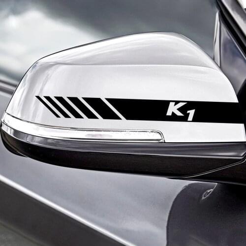 Car Rearview Mirror Reflective Stickers Decoration For KIA Sportage Rio K2 Sorento Soul Picanto Optima Ceed Forte Cadenza K1 K5