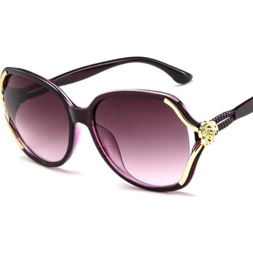 2021 Flower Sunglasses Women Gradient Classic Vintage Ladies Oversized Sun Glasses UV400 Glasses Feminino