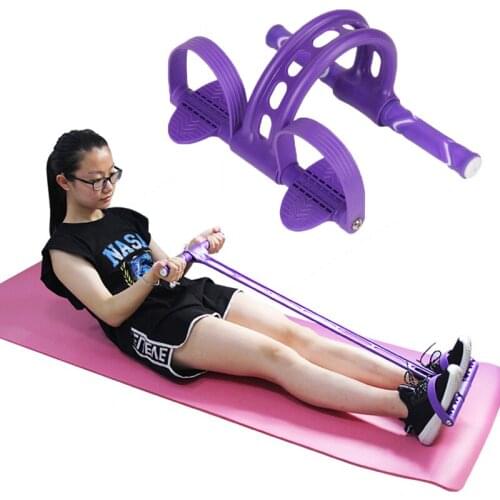 Women Latex Pedal Exerciser Sit-up Pull Rope Expander Multi-function Fitness Resistance Bands Yoga equipment Pilates Workout