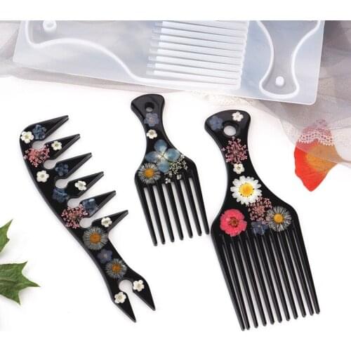 1PC DIY Comb Casting Silicone Molds Art Craft Making Epoxy Resin Mold Creative Cosmetic Tools Handcraft Accessories