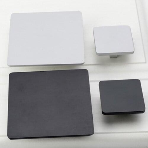 1pc Square Black White Space Aluminum Furniture Handle Bathroom Cupboard Cabinet Drawer Pull Handle Knob Wardrobe Door Handle